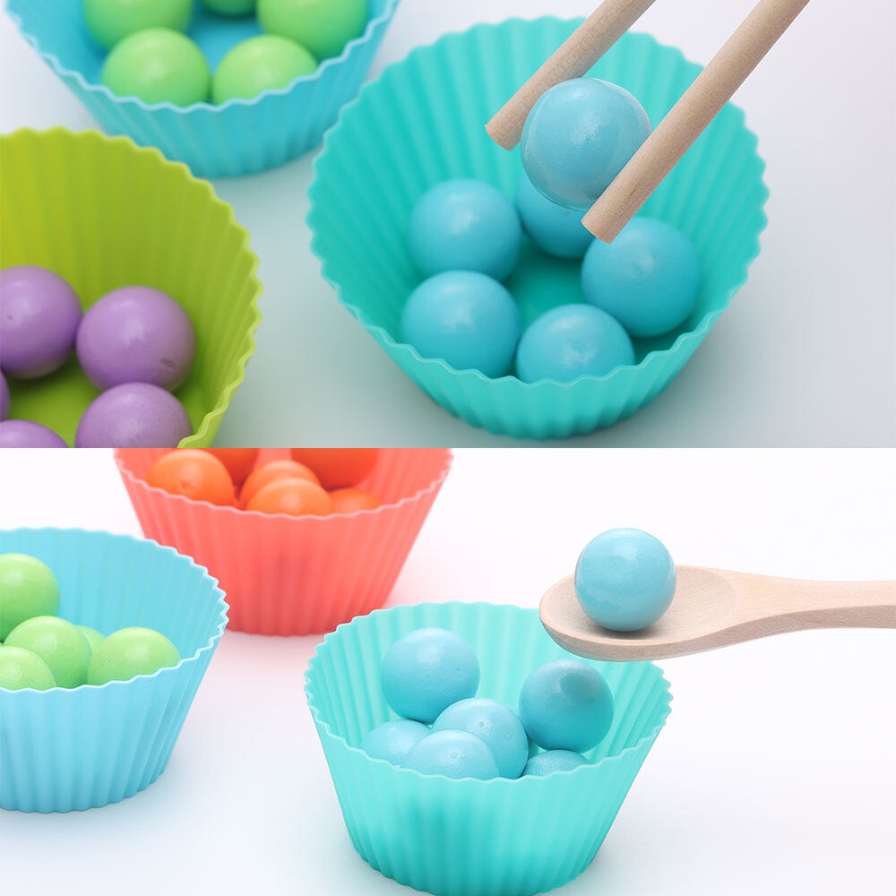 Kids Wooden Beads Game - Hands-On Learning Through Color, Counting & Coordination!