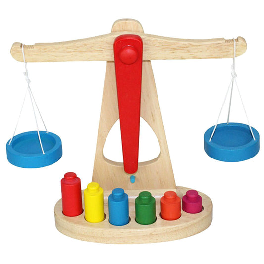 Explore Balance and Play with the Wooden Balancing Scale!