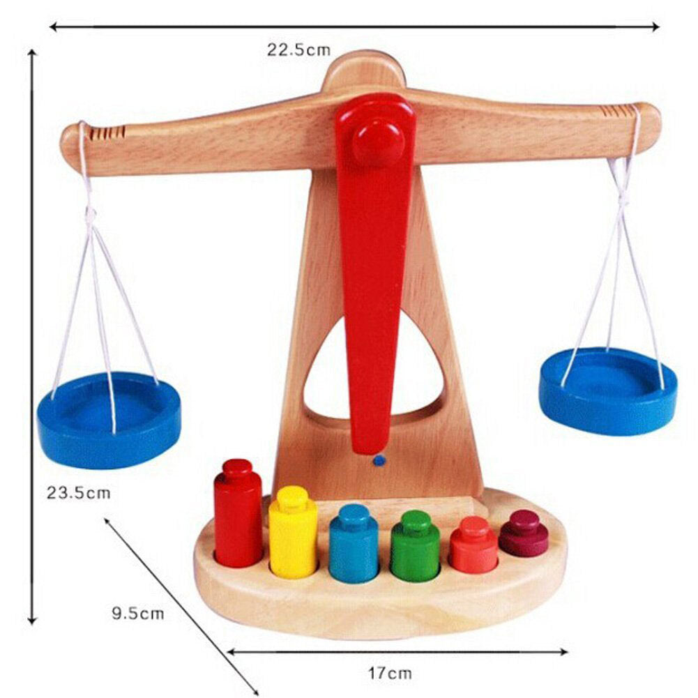 Explore Balance and Play with the Wooden Balancing Scale!