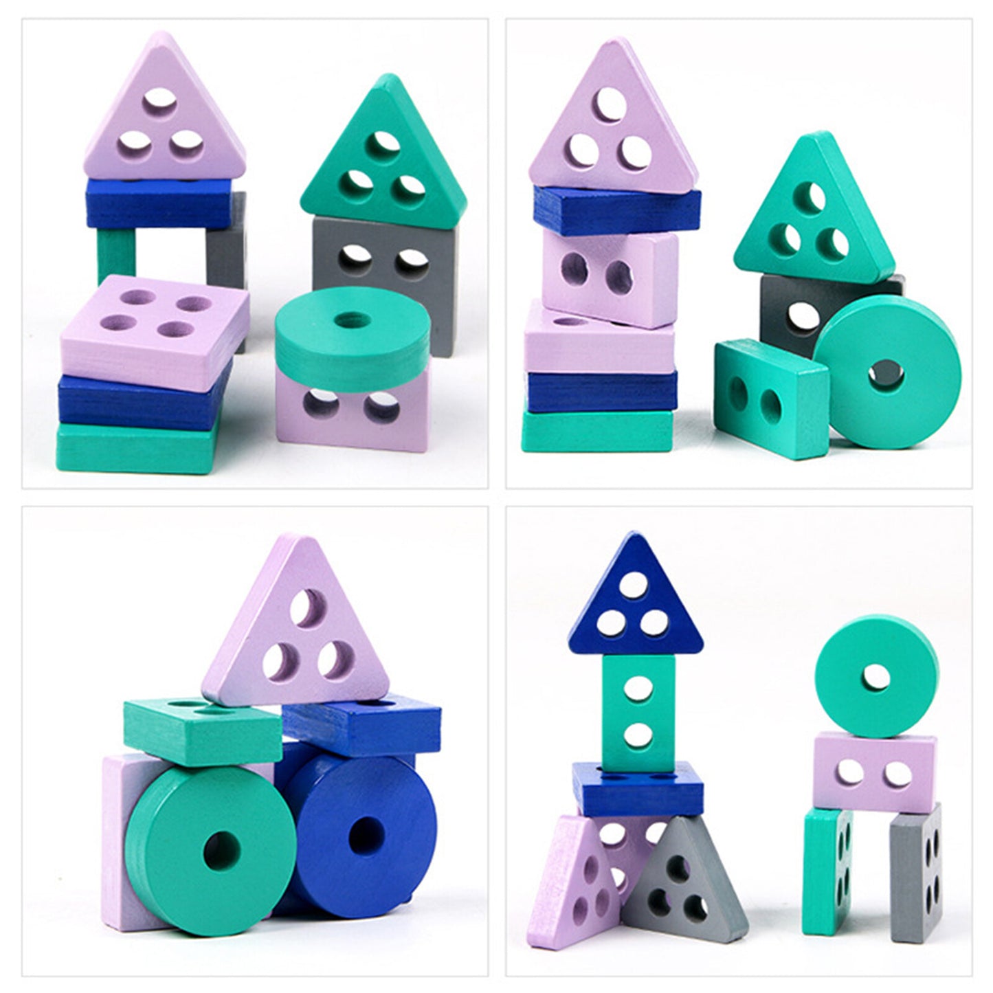 Montessori Mini Wooden Blocks - Stack, Sort & Imagine!