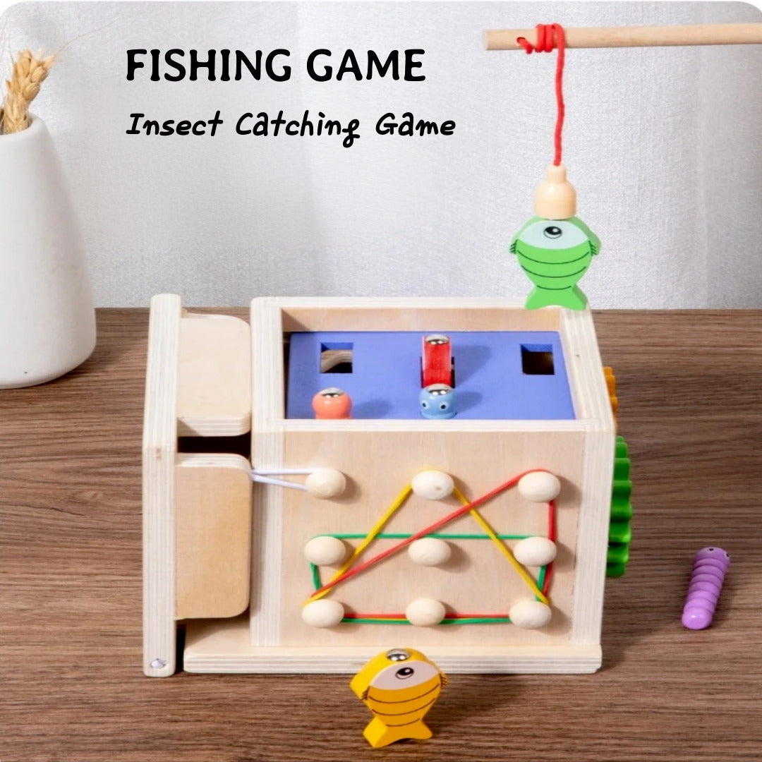 8 In 1 Montessori Wooden Toy Box Shape Sorting Matching for Kids Learning