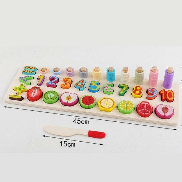 Wooden Counting, Matching & Cutting Set for Early Learners - A Fun Way to Learn & Play!