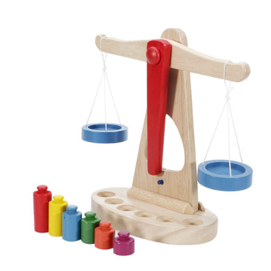Explore Balance and Play with the Wooden Balancing Scale!