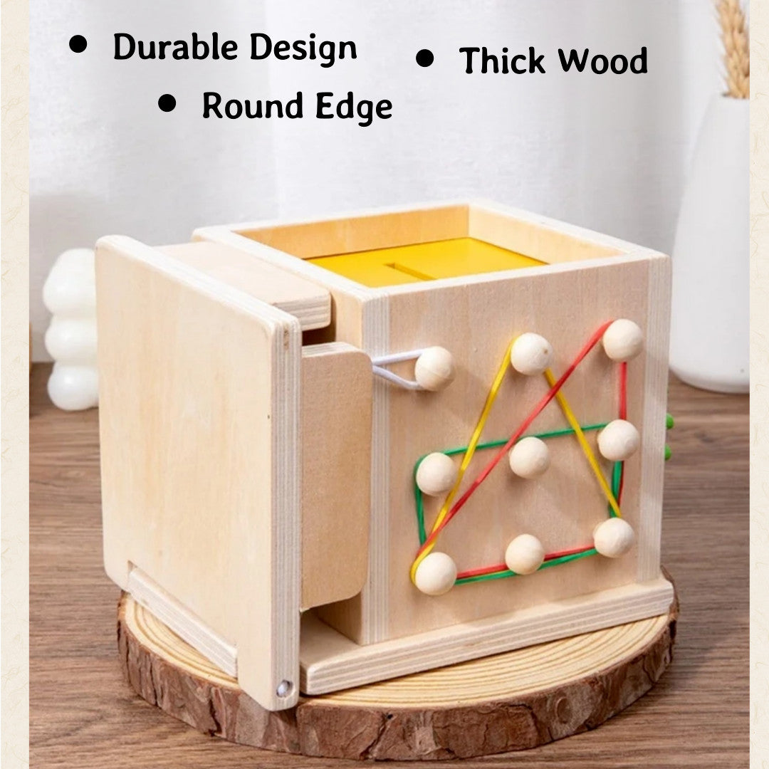 8 In 1 Montessori Wooden Toy Box Shape Sorting Matching for Kids Learning