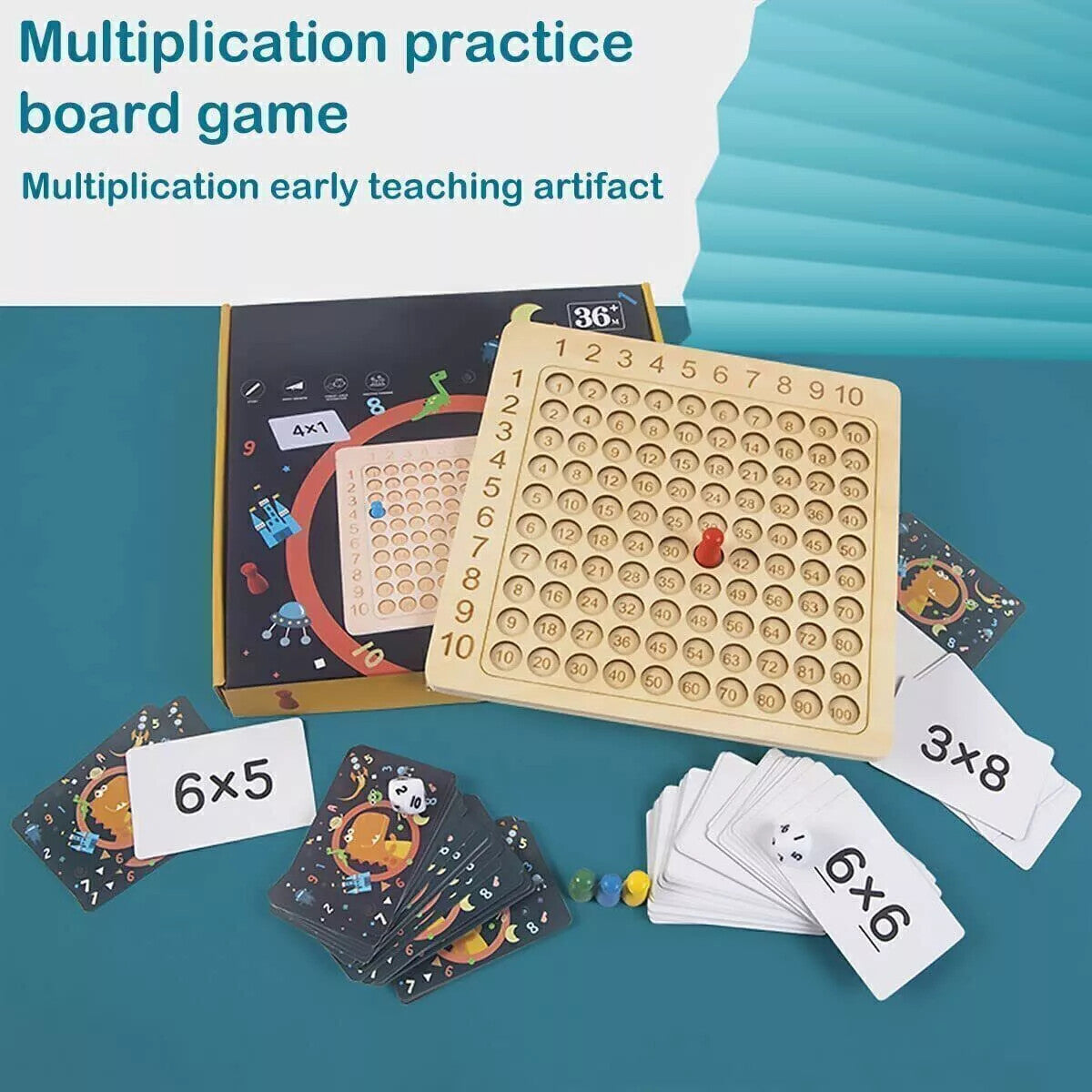Montessori Wooden Math Game! Multiply the Fun!