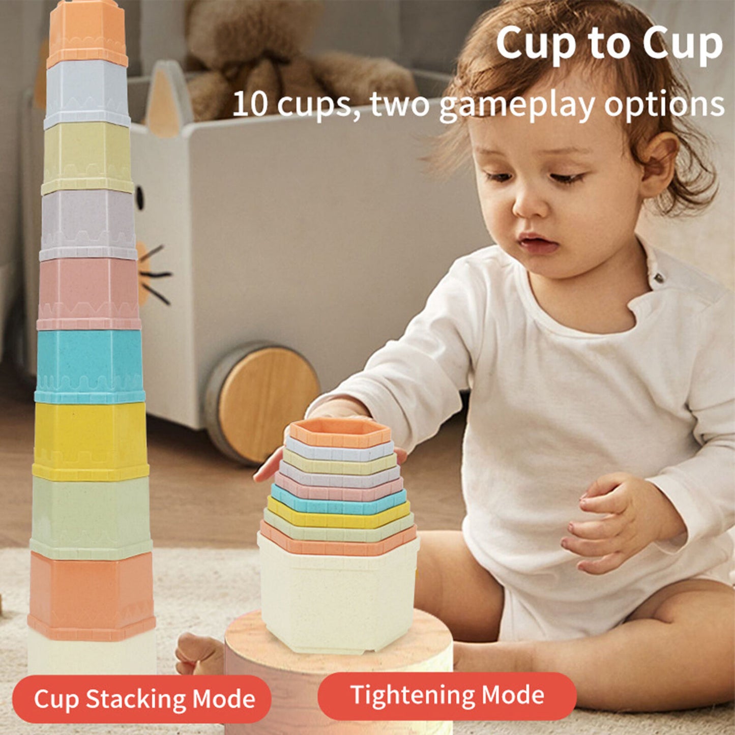 Stack, Splash & Explore with Baby Stacking Cups!