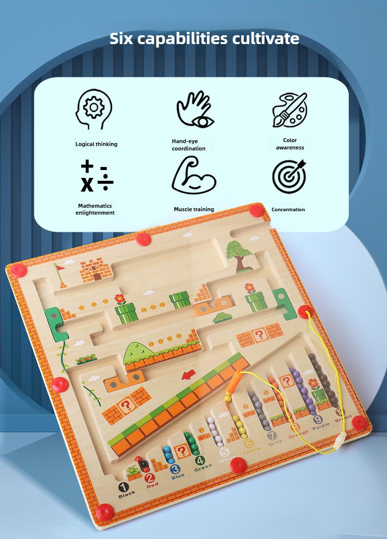 Explore and Learn with the Magnetic Color & Number Maze! - Color, Count & Connect