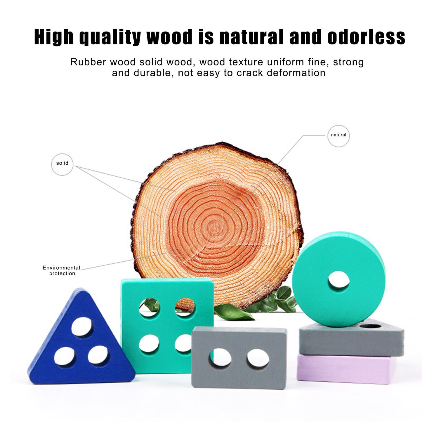 Montessori Mini Wooden Blocks - Stack, Sort & Imagine!