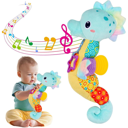 Seahorse Sensory Musical Plush Toy - A Magical Companion for Baby's Sensory Adventure!
