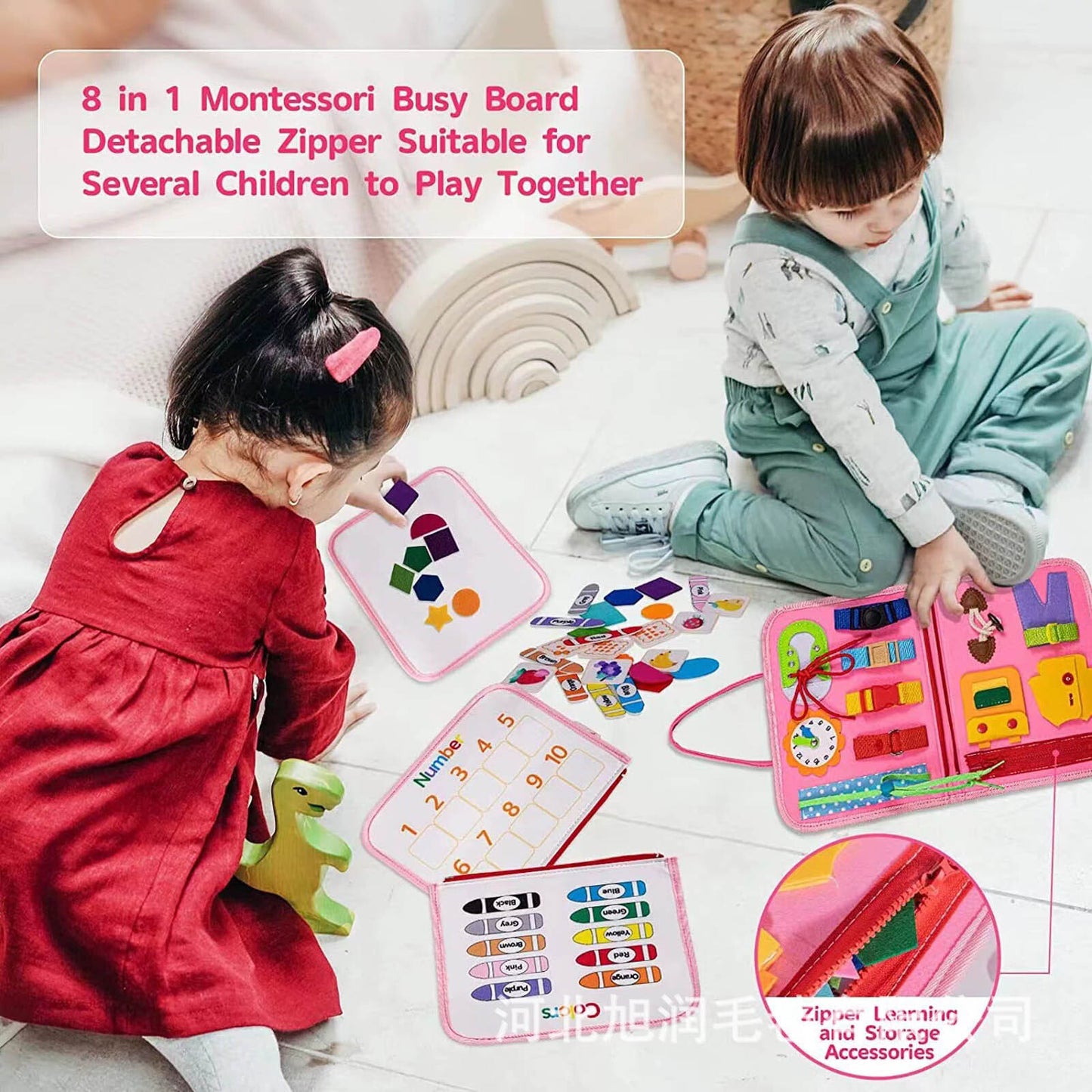 Montessori Busy Board & Quiet Book – Learn & Play On-the-Go