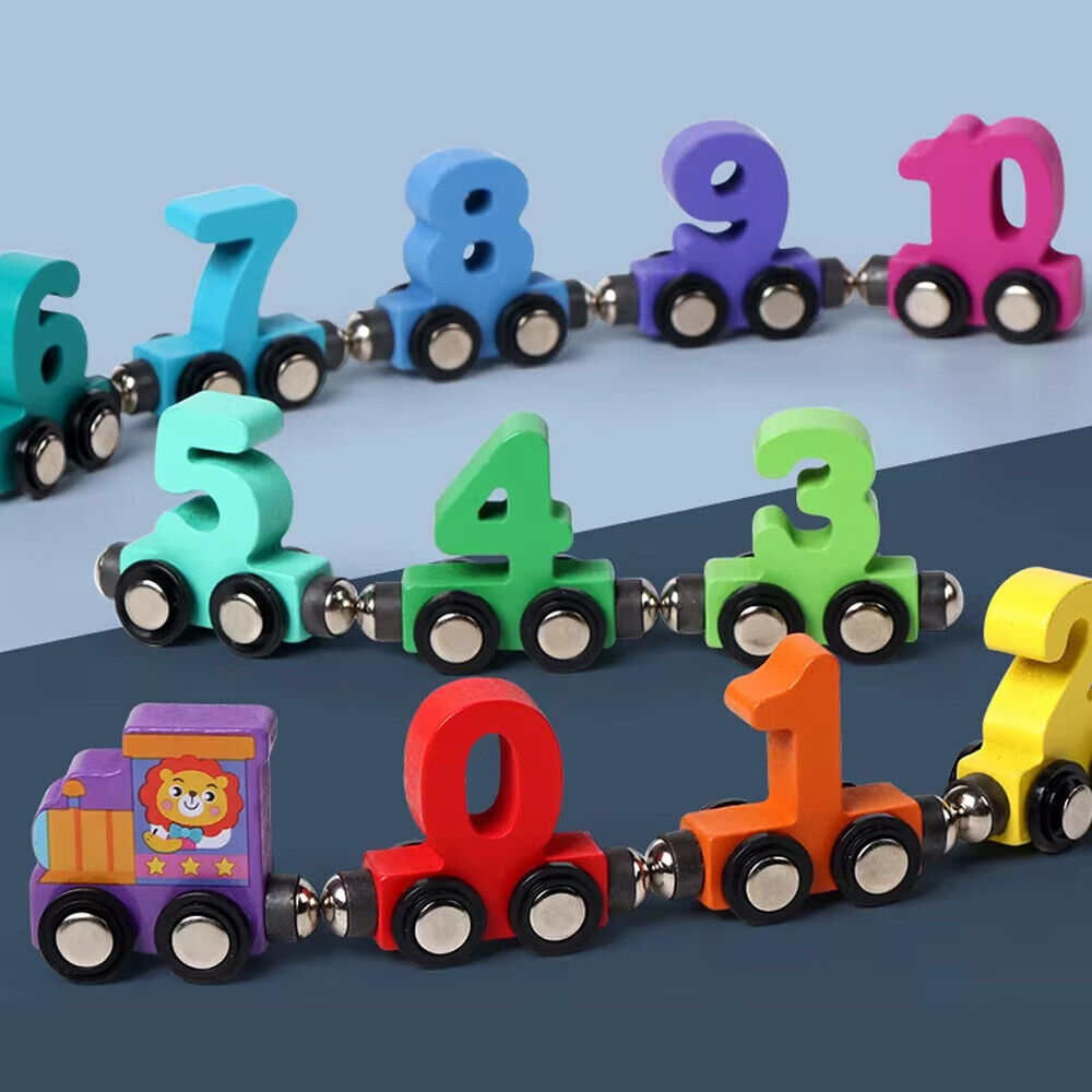 Wooden Magnetic Train with Numbers - Learn, Play, and Imagine!