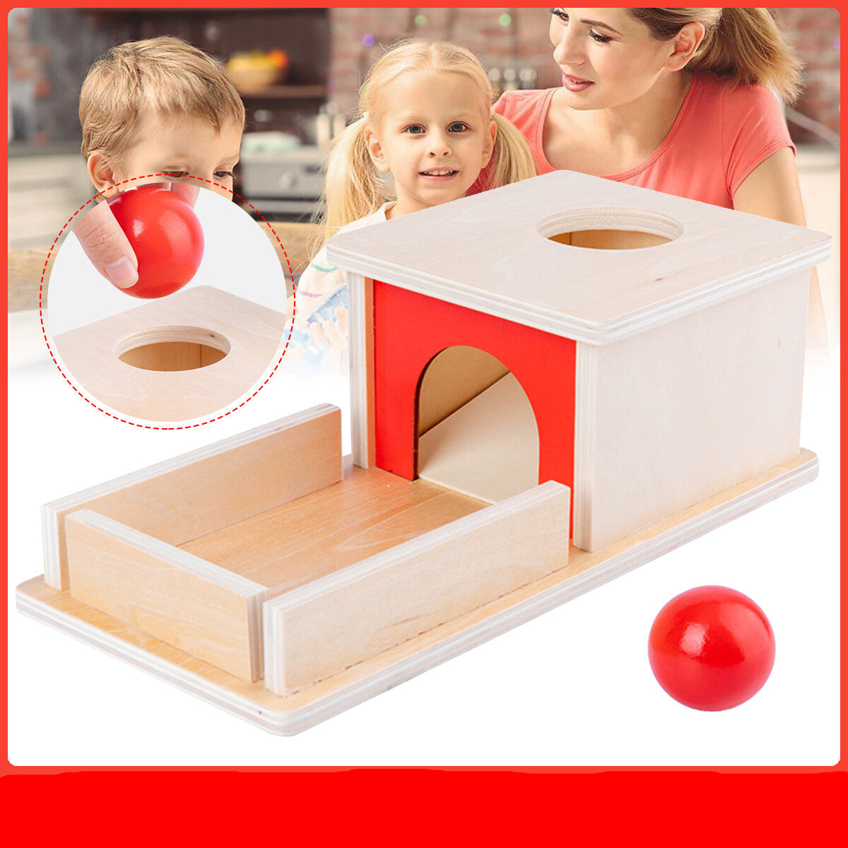Montessori Object Permanence Box with Tray – A Hands-On Learning Adventure!