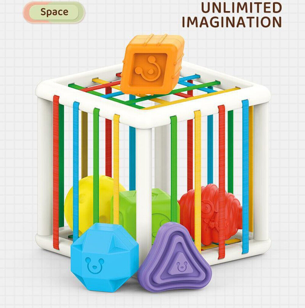 Soft Sorting Cube for Little Learners - Tactile Fun for Tiny Hands!