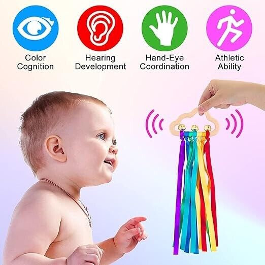 Dance, Twirl, and Learn with the Rainbow Hand Ribbon Kites!