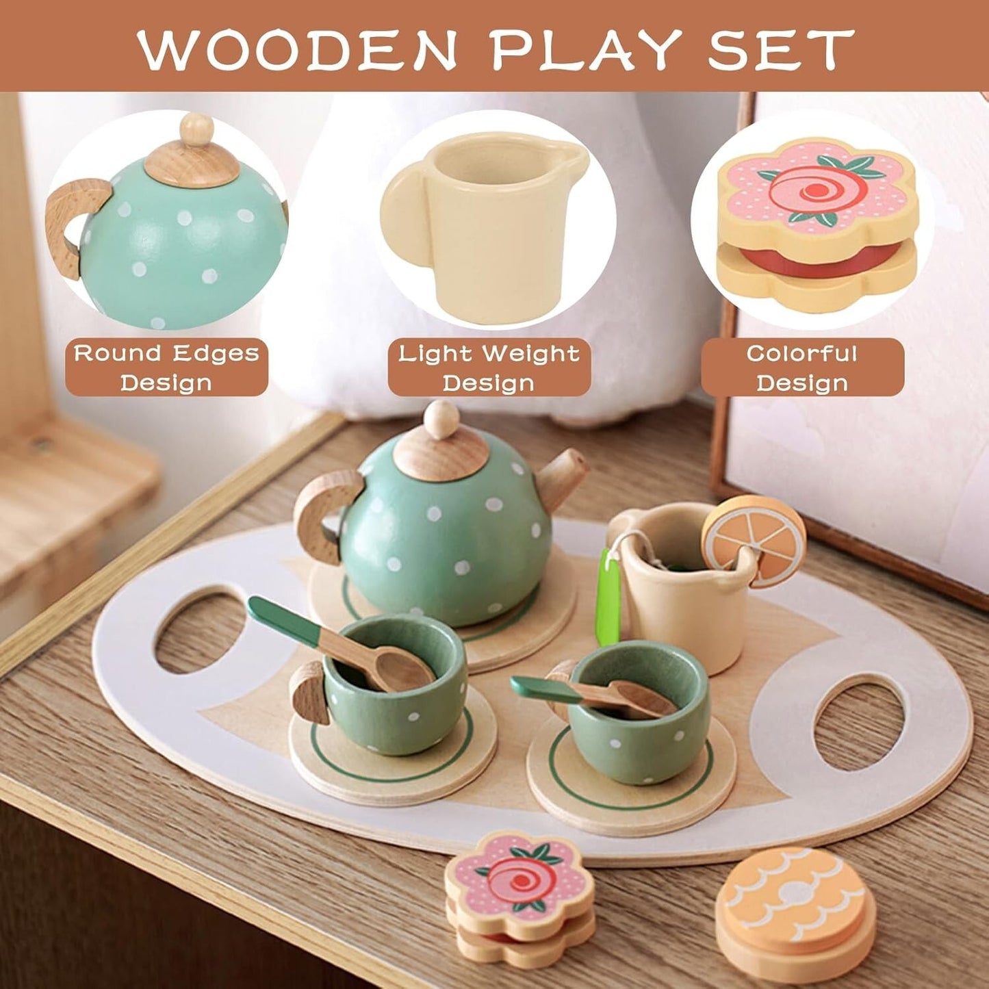 Wooden Tea Party Set – Imaginative Fun for Little Hosts!