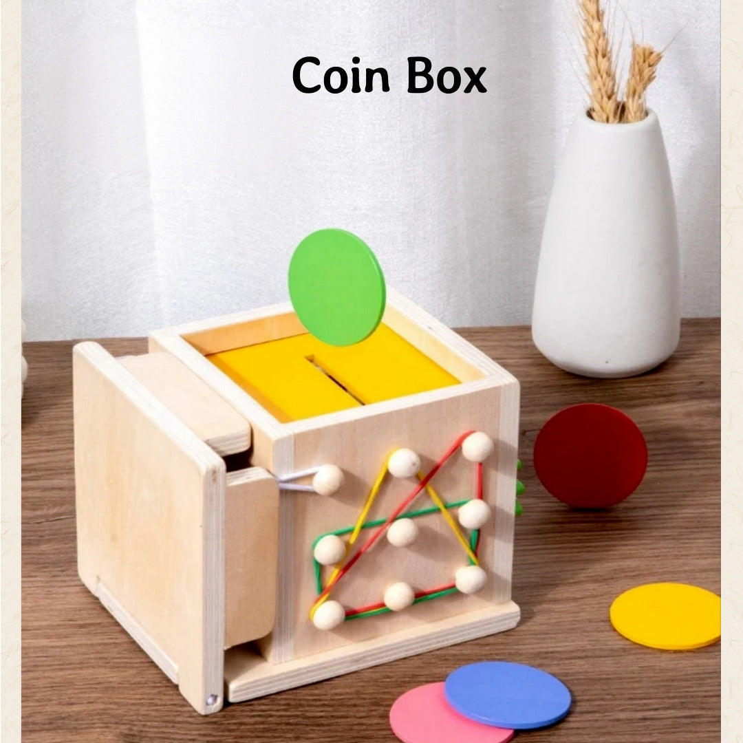 8 In 1 Montessori Wooden Toy Box Shape Sorting Matching for Kids Learning