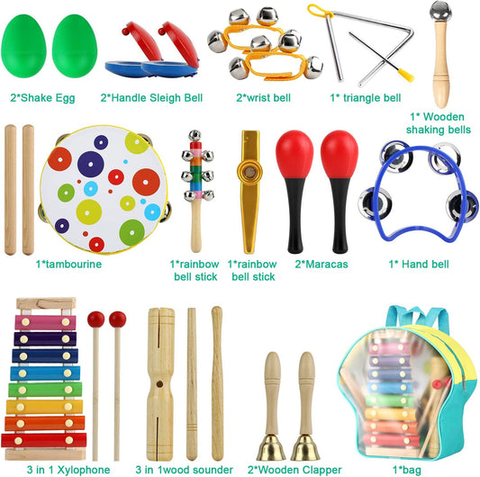 Toddler Wooden Musical Instruments Set - A Symphony of Fun for Little Musicians!