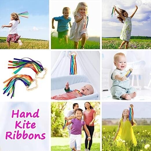 Dance, Twirl, and Learn with the Rainbow Hand Ribbon Kites!