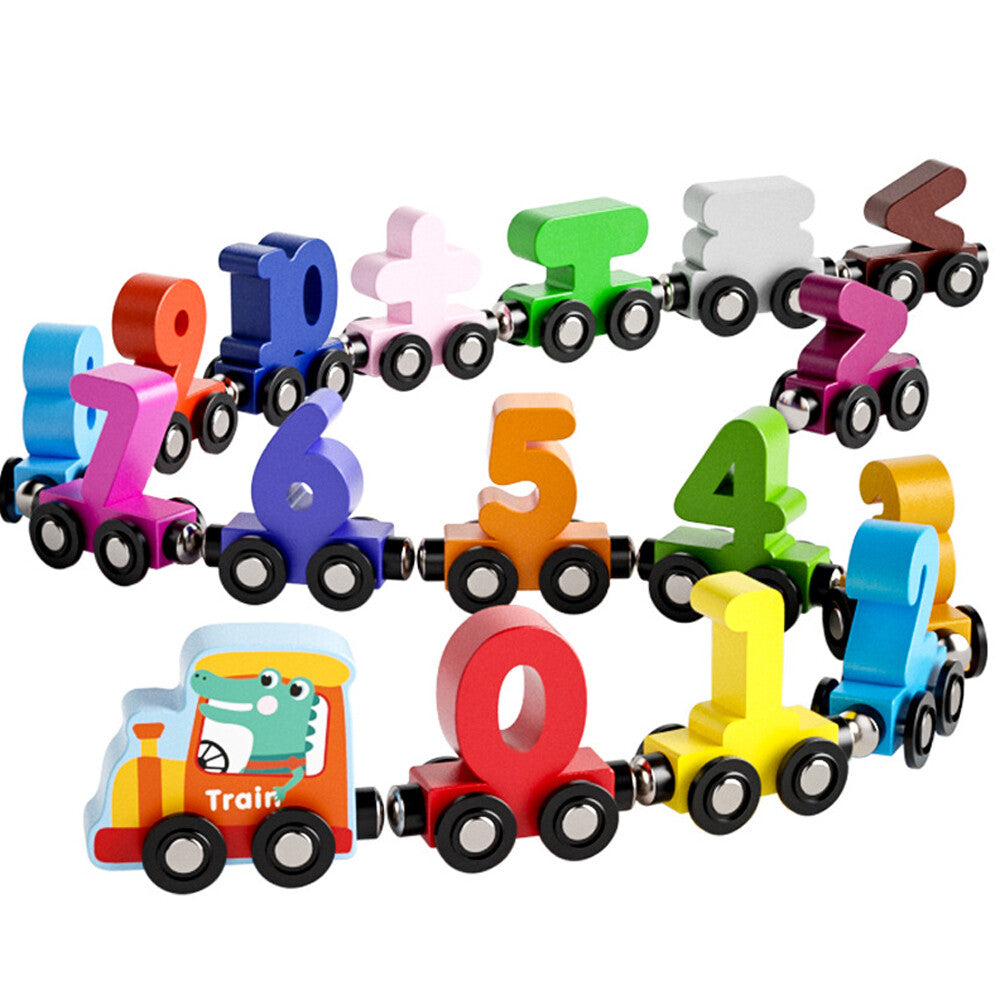 Wooden Magnetic Train with Numbers - Learn, Play, and Imagine!