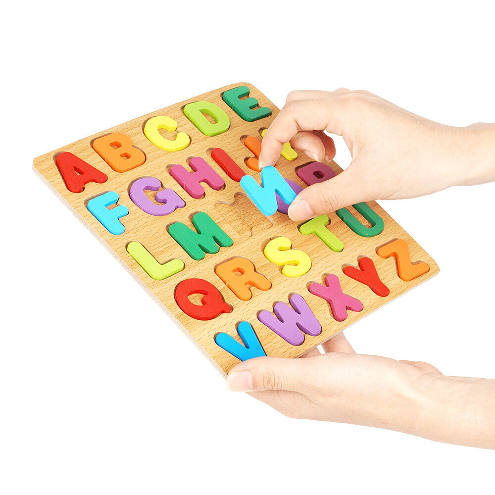 3-in-1 Wooden Educational Puzzle – ABC, Numbers & Shapes - Fun that Educates!