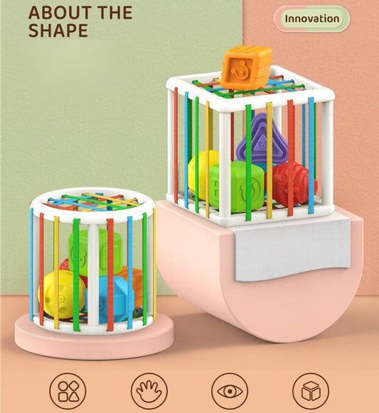 Soft Sorting Cube for Little Learners - Tactile Fun for Tiny Hands!