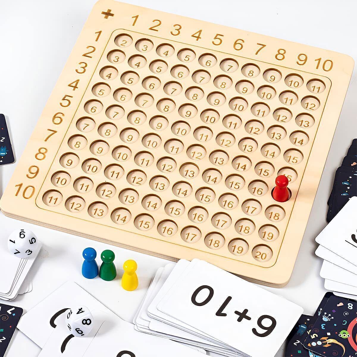 Wooden Multiplication Learning Board - Fun & Interactive Learning for the Little Mathematician
