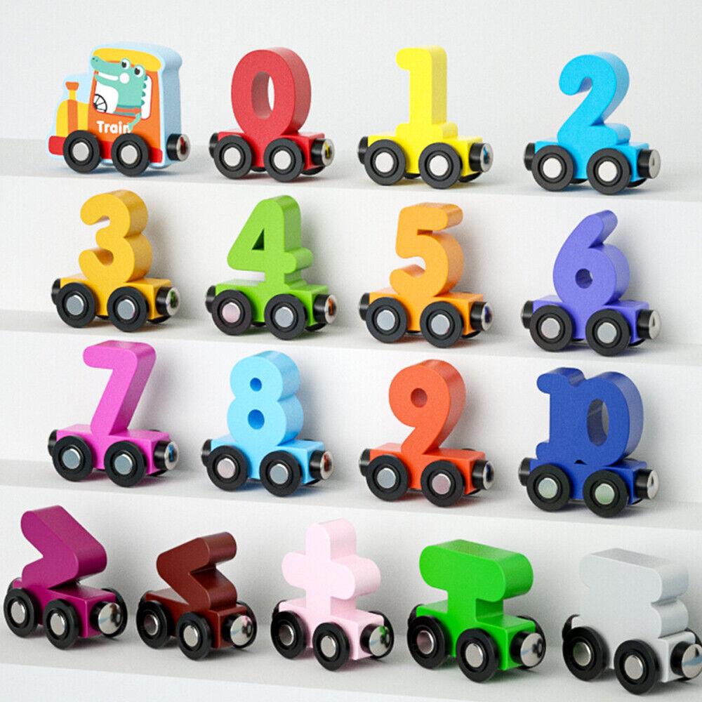 Wooden Magnetic Train with Numbers - Learn, Play, and Imagine!