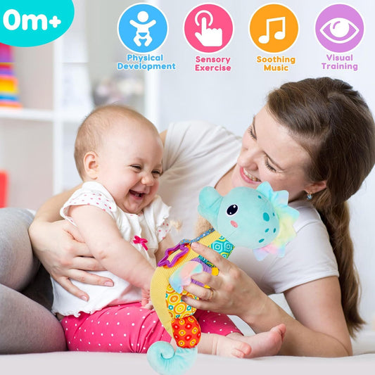 Seahorse Sensory Musical Plush Toy - A Magical Companion for Baby's Sensory Adventure!