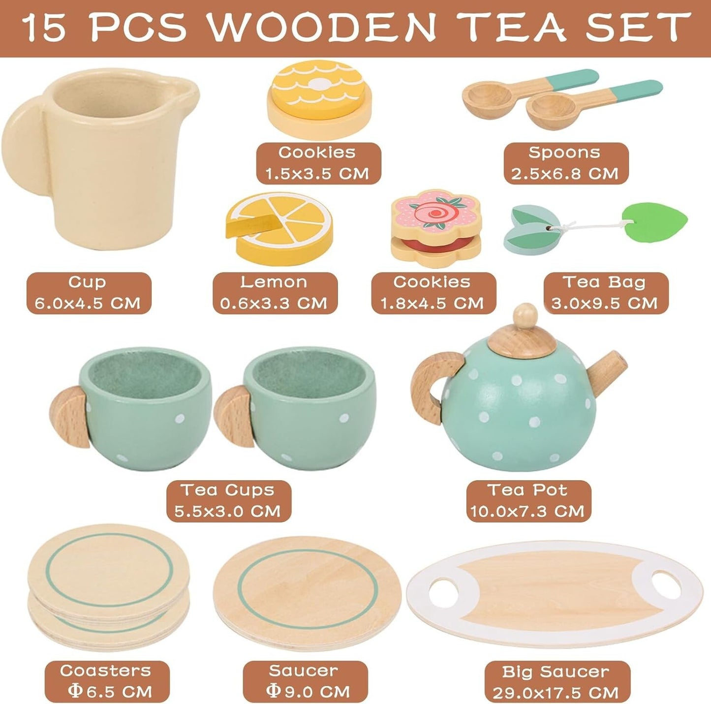Wooden Tea Party Set – Imaginative Fun for Little Hosts!