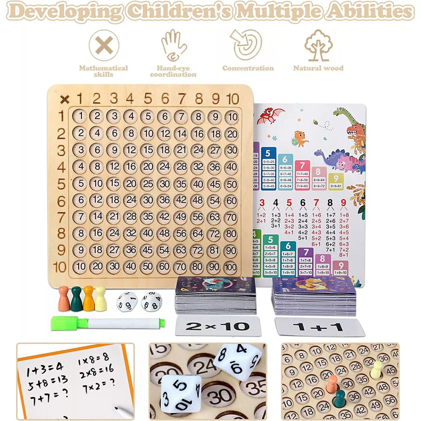 Montessori Wooden Math Game! Multiply the Fun!