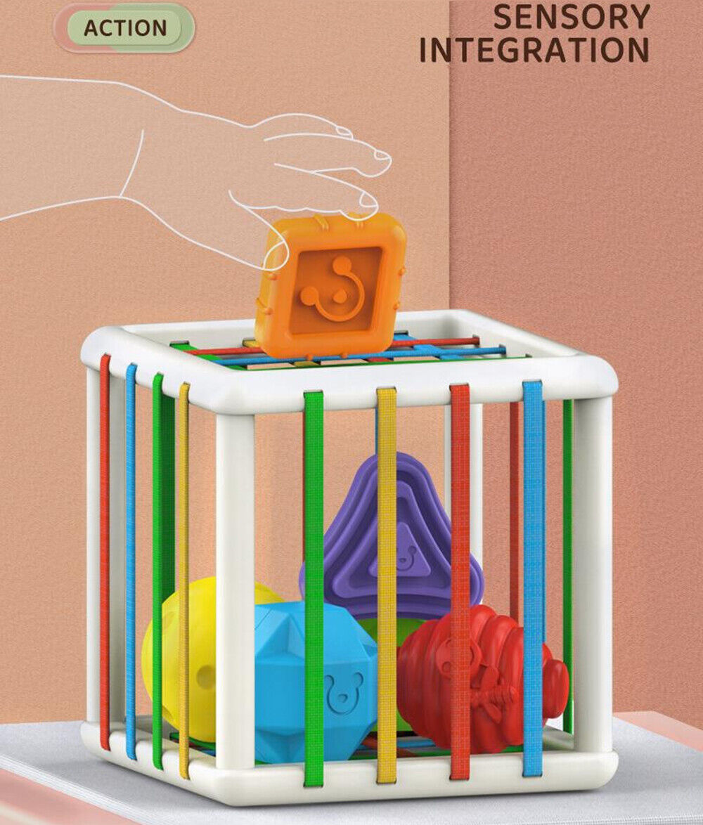 Soft Sorting Cube for Little Learners - Tactile Fun for Tiny Hands!