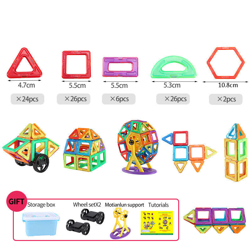 3D Magnetic Construction Kit (105 Pc) - Spark Creativity & Learning!