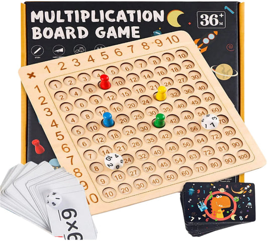Wooden Multiplication Learning Board - Fun & Interactive Learning for the Little Mathematician