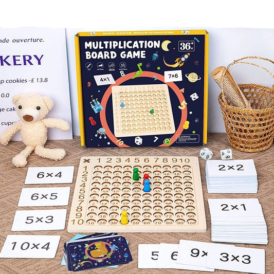 Wooden Multiplication Learning Board - Fun & Interactive Learning for the Little Mathematician