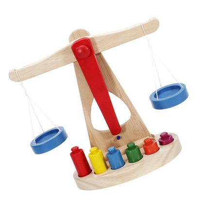 Explore Balance and Play with the Wooden Balancing Scale!