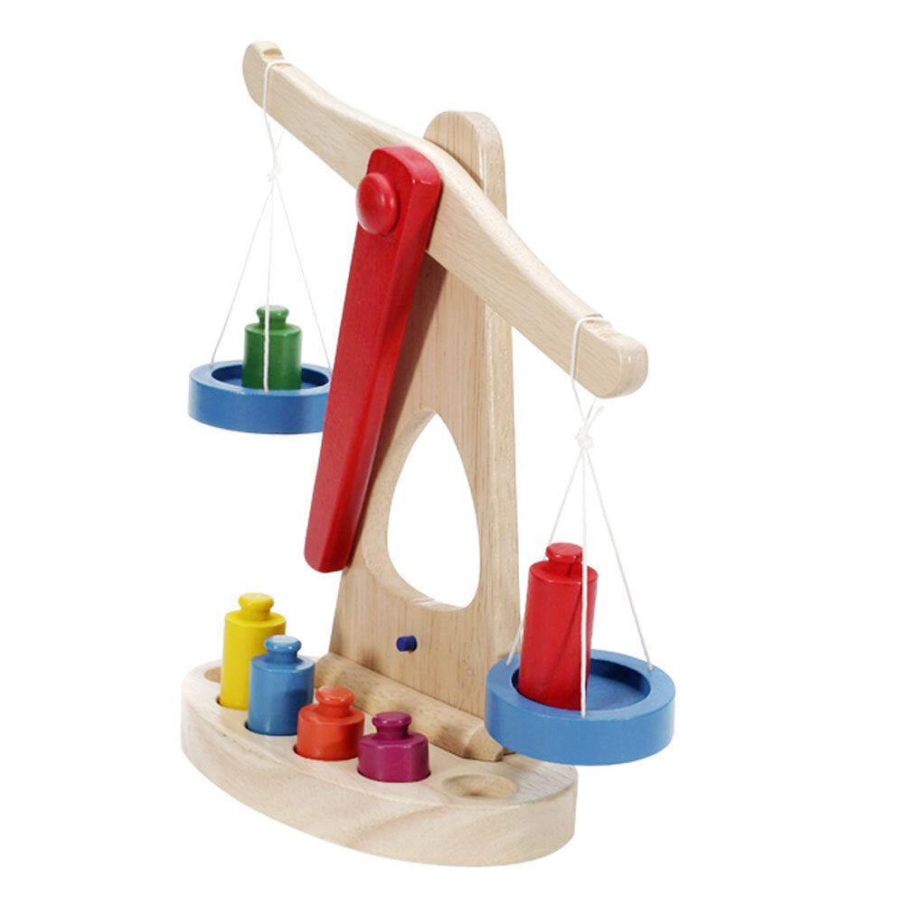 Explore Balance and Play with the Wooden Balancing Scale!