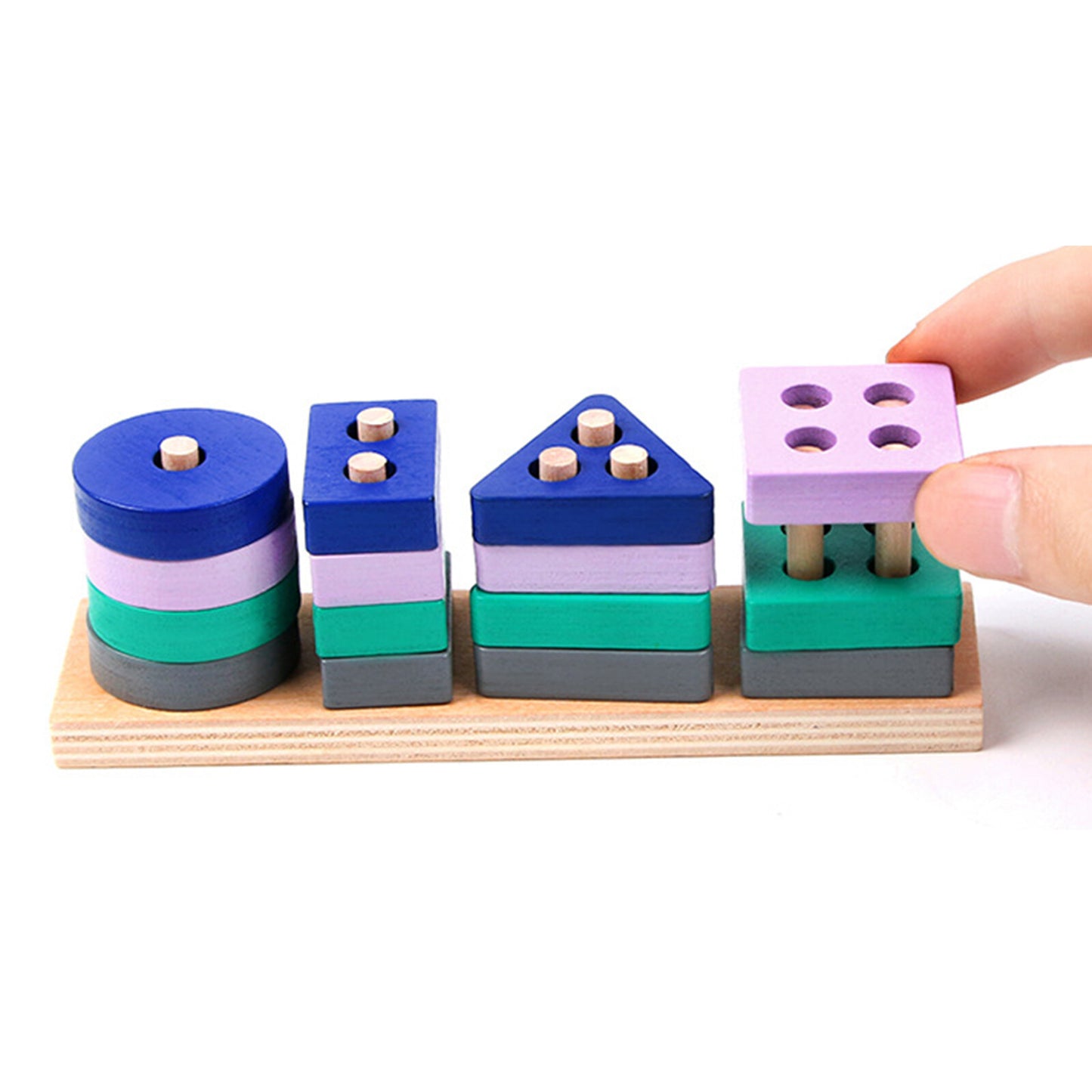 Montessori Mini Wooden Blocks - Stack, Sort & Imagine!