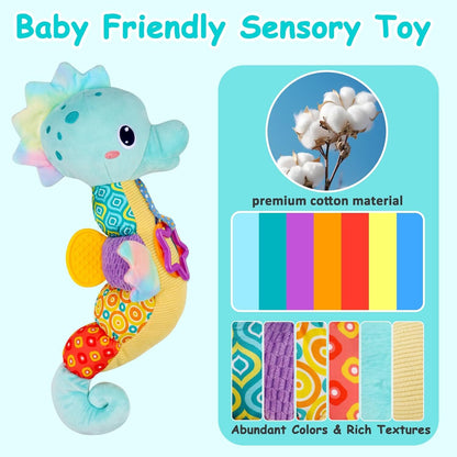 Seahorse Sensory Musical Plush Toy - A Magical Companion for Baby's Sensory Adventure!