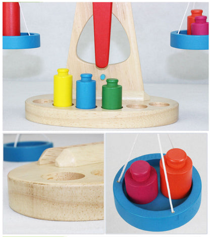 Explore Balance and Play with the Wooden Balancing Scale!