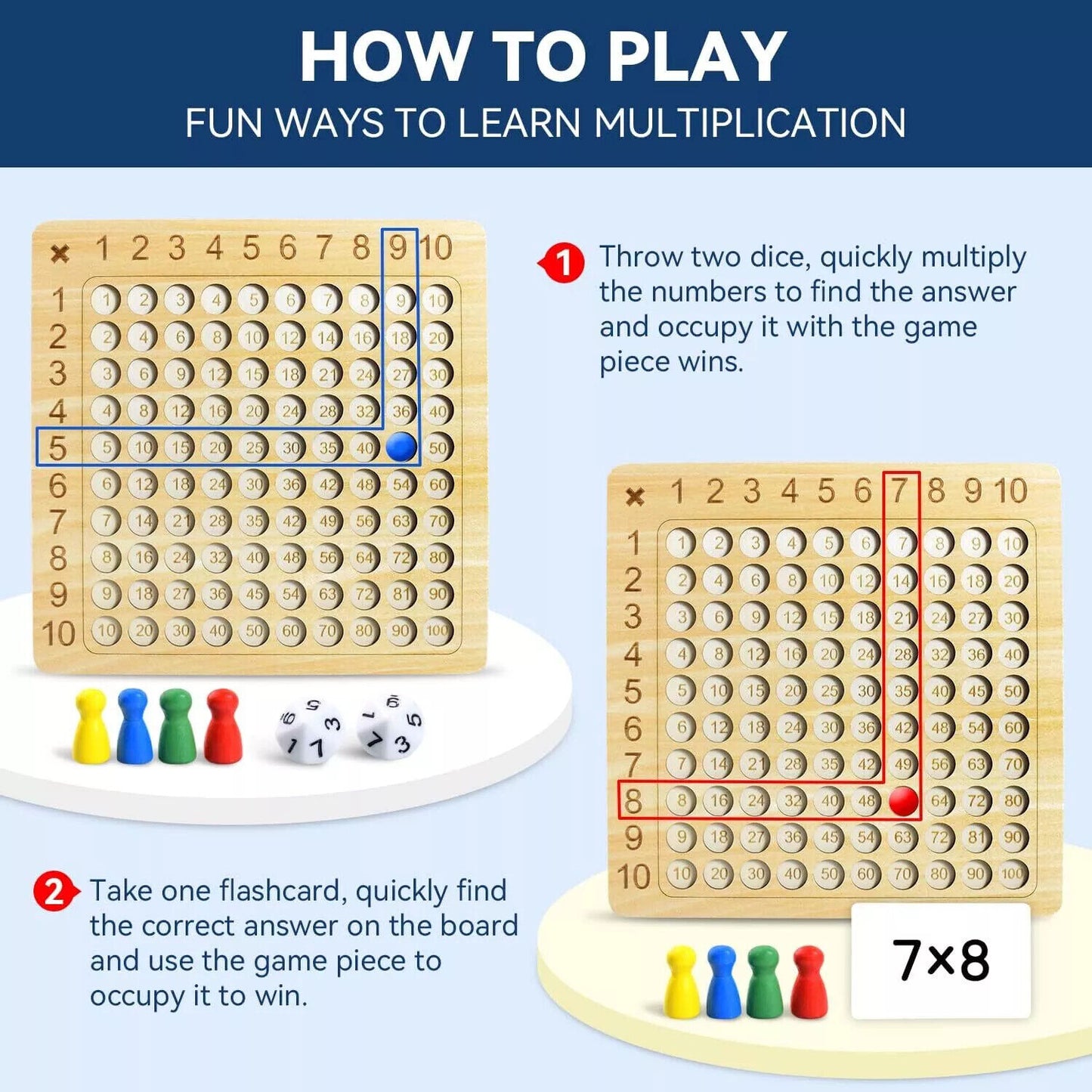 Montessori Wooden Math Game! Multiply the Fun!