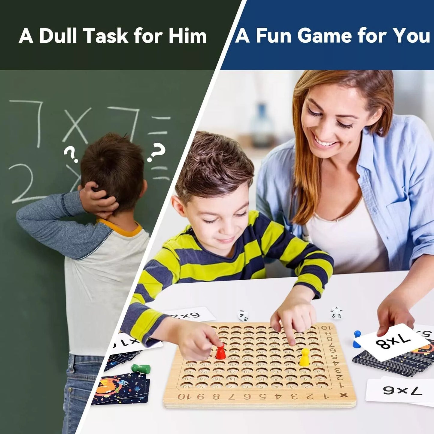 Montessori Wooden Math Game! Multiply the Fun!