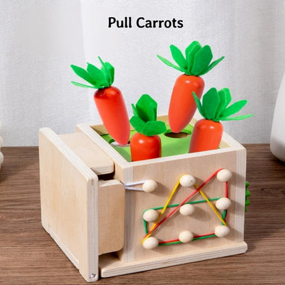 8 In 1 Montessori Wooden Toy Box Shape Sorting Matching for Kids Learning