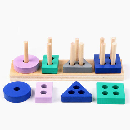Montessori Mini Wooden Blocks - Stack, Sort & Imagine!