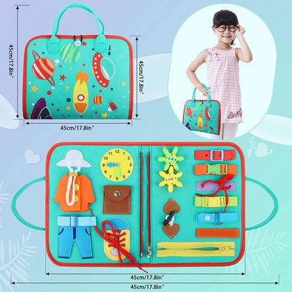 Montessori Busy Board & Quiet Book – Learn & Play On-the-Go