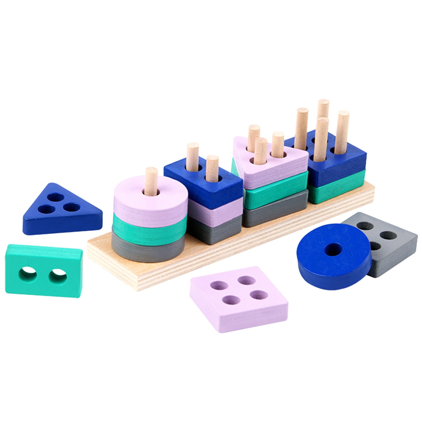 Montessori Mini Wooden Blocks - Stack, Sort & Imagine!